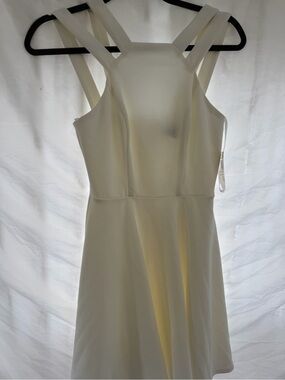 B Darlin Ivory Mini Dress with Double Shoulder Straps